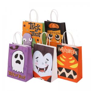 Quality Eco-friendly Halloween Party Gift Bag Kraft Paper Bag for Cross-Border Sales on Amazon wholesale