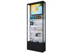 China Perfume Store Interior Design Cosmetic Display Shelves Double Sided Column Design on sale