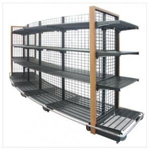 Quality Metal Plate Wire Supermarket Shelf Display Corner Shelving Shop Fitting wholesale