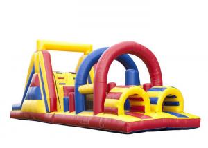 Quality Outdoor Games Obstacle Course Jump House , Moon Bouncy Obstacle Course Rental wholesale