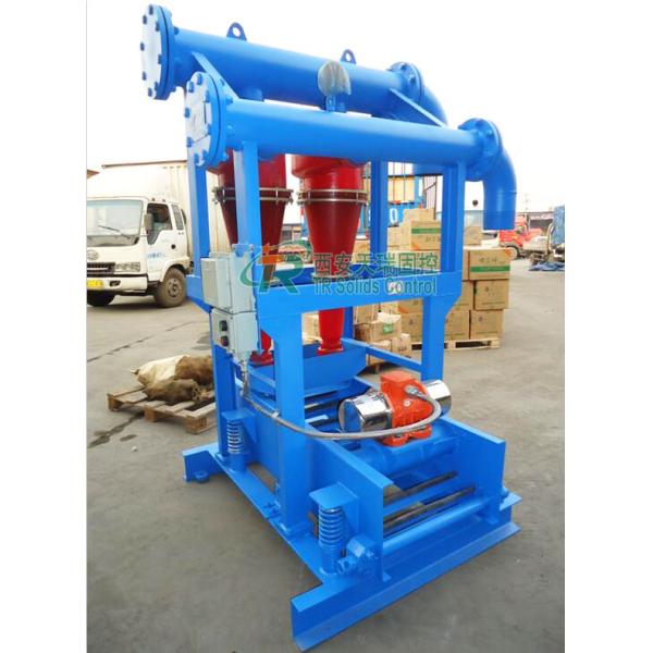 Good separation TRCS desander Skid-Mounted Sand Removal System , High Capacity Drilling Mud Desanding Equipment