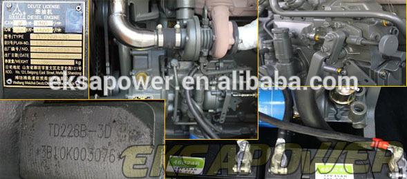 Germany technical made Deutz 125kva water cooled diesel generator assembly stamford alternator in digital control