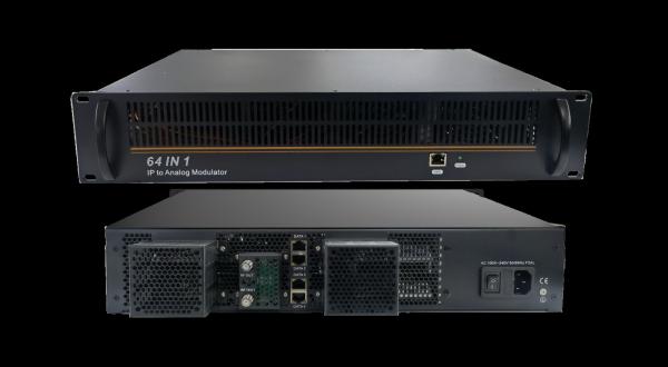 Cheap 64 In 1 Analog Channel DVB Modulator HEVC/H.265 UDP/RTP Unicast And Multicast for sale