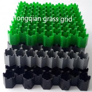 Quality 455*525mm 38mm High Black Plastic Hdpe Grass Paver Grids Car Parking Lot wholesale