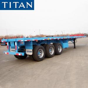China Tri Axle 40 Foot Container Flatbed Tractor Trailer for Sale in Nigeria on sale