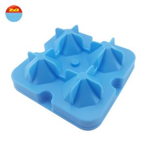 China Diamond large wholesale non plastic custom bpa free personalized silicone ice cube tray mold ice cube container with lid on sale