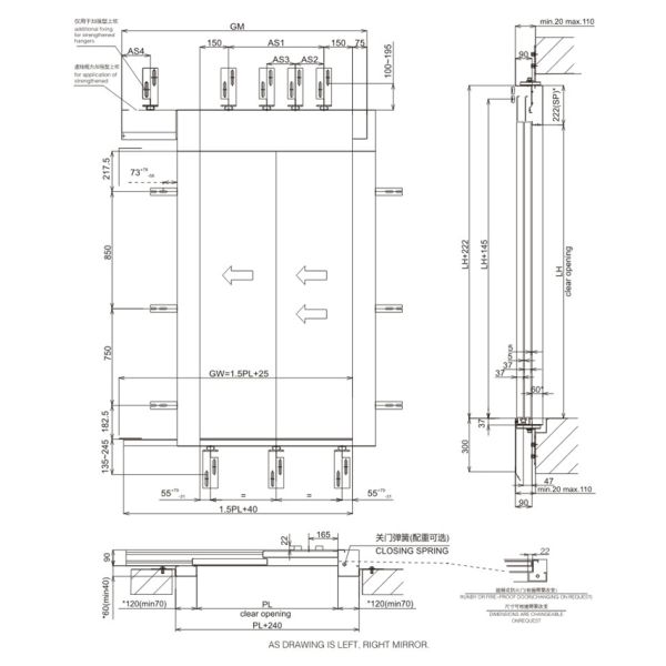 Selcom Type Elevator Door Operator Side Opening CE Approval For Elevator Parts