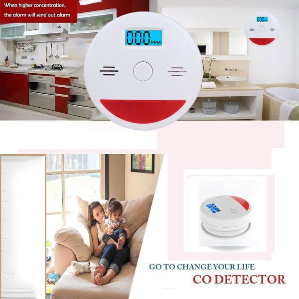 96*38mm mini Smoke And Carbon Monoxide Detector OEM With Liquid Crystal Display