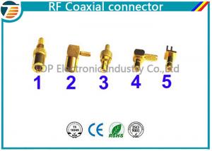 Quality 50 Ohm , 75 Ohm Right Angle Straight SMB Coaxial Connector Low Reflection wholesale