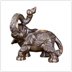 Quality Character Ornaments Antique Bronze Elephant Statue For Home / Garden wholesale