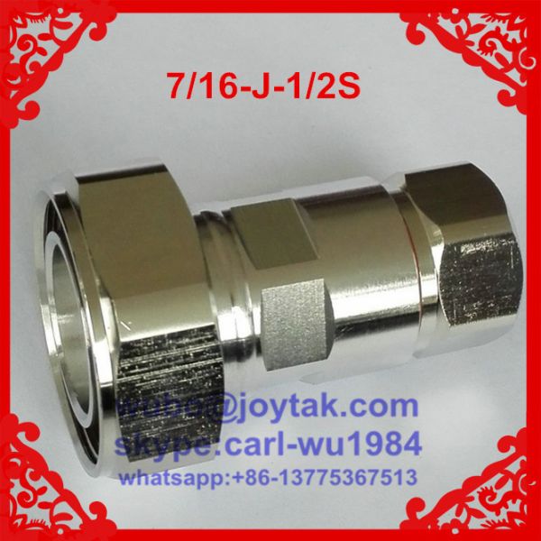 DIN 7/16 male connector clamp type for 1/2superflex cable all brass PIM 1.15