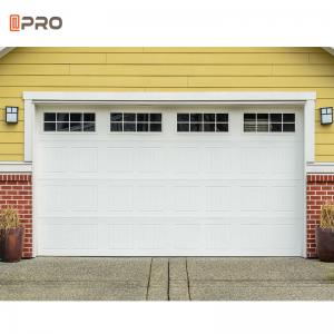 Quality 6063 Clear Glass Garage Door With Motor Checkered Anodised Smart Opener Aluminum Springs wholesale