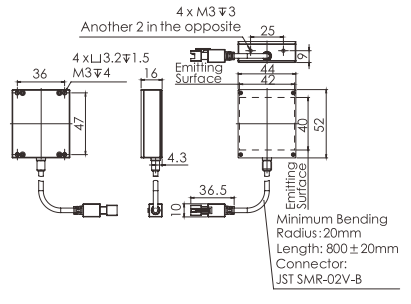 Blue Green Red White 3.4W 3W Machine Vision System Lighting For Mechanical Parts