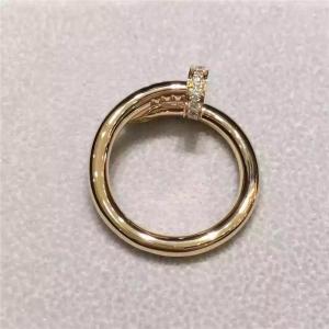 Quality 18K Yellow Gold Nail Ring No Gemstone , Simple Gold Ring With Diamond  wholesale