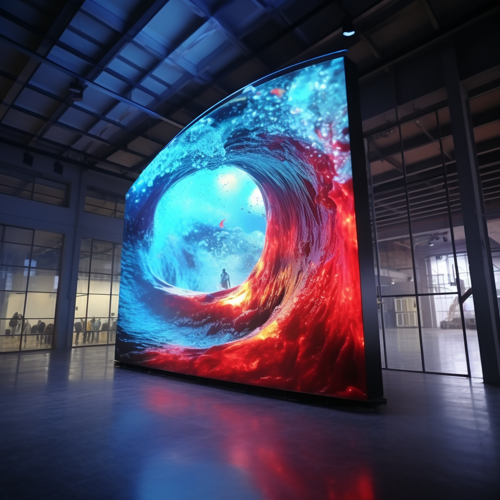 P3.91 / P4 / P5 Curved Projector Screen LED Brightness 1500-5000cd/M2