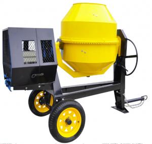 China Medium Sized Electric Concrete Mixer Machine 6.5HP Yellow Semi Dry on sale