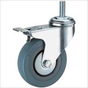 Quality locking wheels rubber caster stem mount casters tiny caster 4 in wholesale