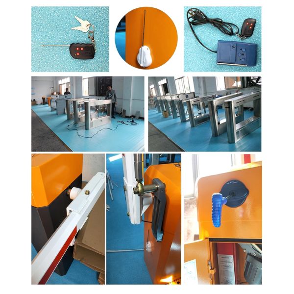 Heavy Duty Security Turnstile Gate Intelligent Drop Arm Boom Barrier Brushless DC Motor