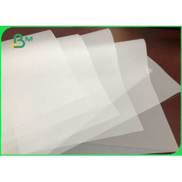 White Plotter Paper 73gsm 100gsm Translucent Inkjet Tracing Paper Rolls 30" 35"