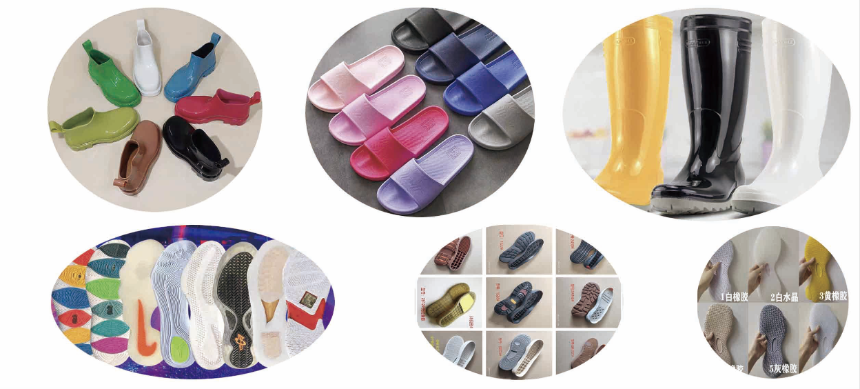 Plastic shoes produced by rotary machine