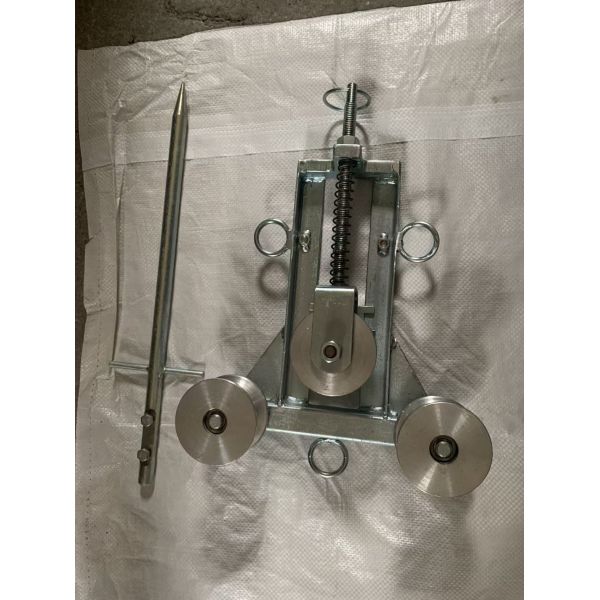 Three-Wheel Grounding Pulley Block with 60-75mm Aluminum Pulley for Line Transmission Stringing