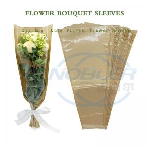Quality V Shaped Bopp Reusable Needle Perforated Fresh Cut Flower Bouquet Sleeves Bags wholesale