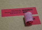 Glossy Security Sealing Non Residue Security Labels With Custom Logo And