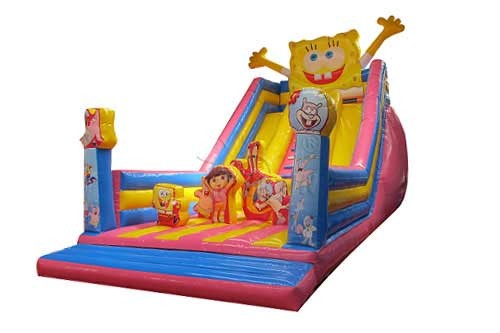 Quality Spongbob Commercial Inflatable Dry Slide For Large Playgrounds 10x5x7m wholesale