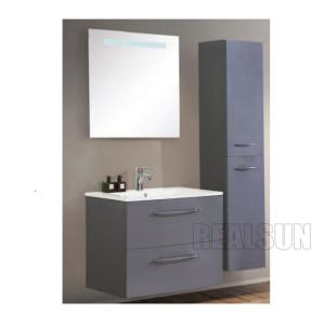 Quality High Glossy White MDF Bathroom Vanity Customized Furniture With Metal Legs wholesale