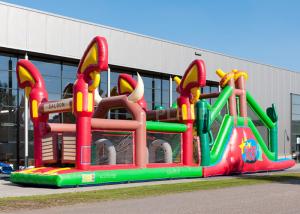 China Reliably Blow Up Obstacle Course 17.0 X 3.6 X 4.7 M Fourfold Stitching on sale