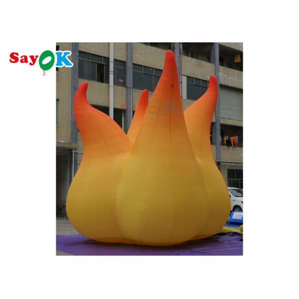 Event Decoration 5m Inflatable Flame Model With LED Light