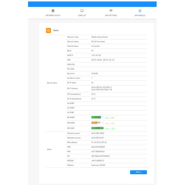 Olax 4G 5G CPE G5018 Dual Bands Enterprise 1200Mbps 5g Wifi Router with sim card slot