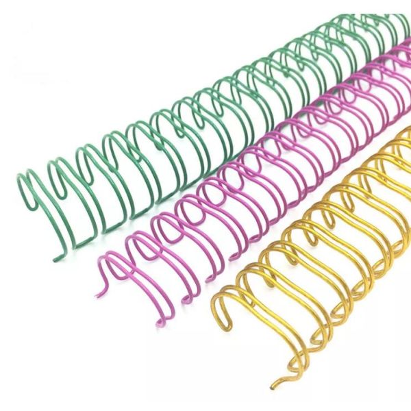 Pitch 2:1 Wire Steel Double Loop 3/4'' Metal Spiral Binding Coil Notebook Use