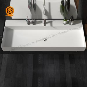 China Oilproof Solid Surface Wash Basin Wall Hung Bathroom Vanity on sale