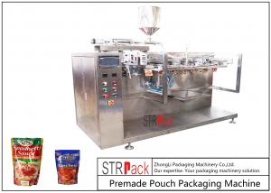 Quality Sauce Premade Pouch Packaging Machine For Doypack , 3/4 Sides Sealed Bags , Pillow Bags wholesale