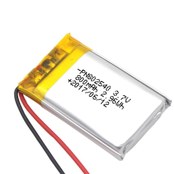 Polymer Battery PL802540 800mAh 3.7 V Lithium Ion Polymer Battery