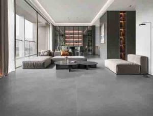 China Large Format Cement Look Floor Tiles Porcelain Matte Dark Structure 60*120cm on sale