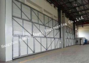 China Manual Folded Push Pull Overhead Industrial Garage Doors Track And Hardware Of Aircraft Hanger on sale