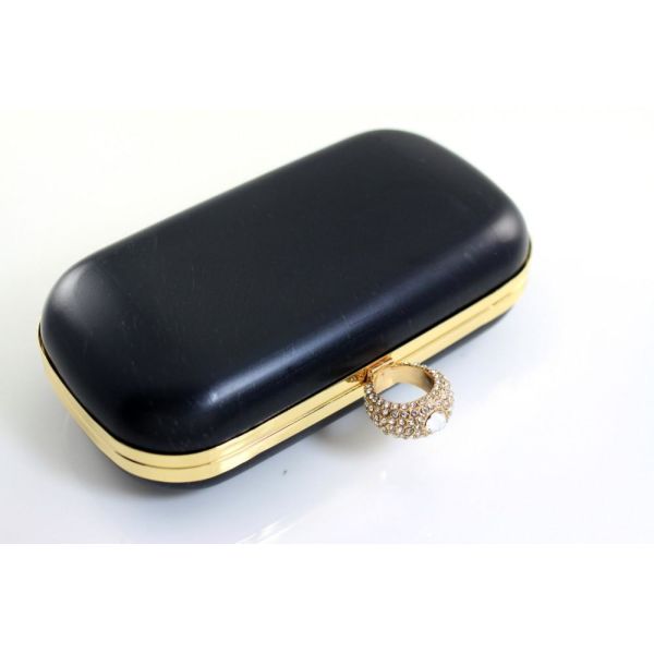 Stone Ring Closure Gold DIY Minaudiere Clutch Frame 241g
