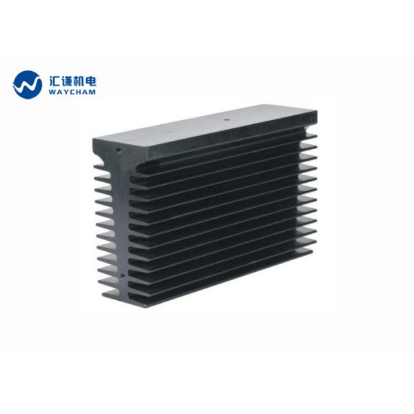 Black Powder Coating 6063 T5 Extruded Aluminum Heat Sink For Power Transformer
