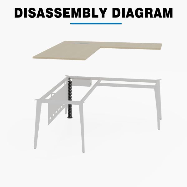 Contemporary Assembly Required Home Office Computer Desk with Cable Management System