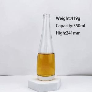 500ml/750ml Glass Bottle for Beverage Customized Transparent Bottle