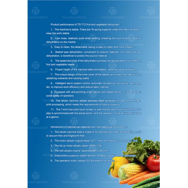 Automatic Commercial Drum Vegetable Dehydrator Spinach Drying Machine