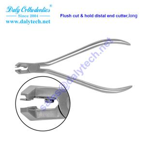 China Flush cut and safety hold distal end cutter pliers of orthodontic appliance for dental tools on sale