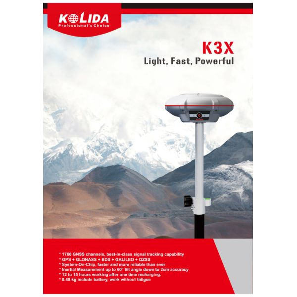 Kolida K3 Base And Rover Dual-Frequency Receiver Gps Land Measuring Instrument RTK