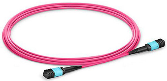 MPO /MTP Om4 50/125 8-Core Multimode Fiber Optic Cable LSZH Fiber Optic Patch Cord / Jumper