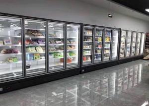 Quality Anti Fog Glass Door Refrigerated Merchandiser Display Vertical LED wholesale