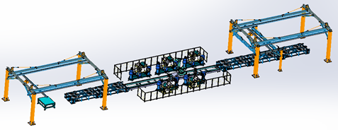 Fully Automatic Welding Production Line For Semi Trailer Suspension Parts