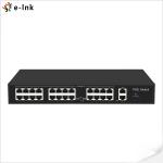24 Port Ethernet Power Switch With 10/100/1000M Uplink RJ45