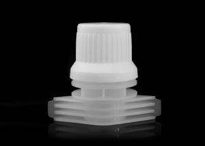China Dia 15mm Non Spill Plastic Pour Spout Caps In Double Gaps Accept Machine Filled on sale